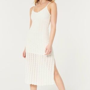 NWT Hollister Crochet-Style Midi Dress, Size L